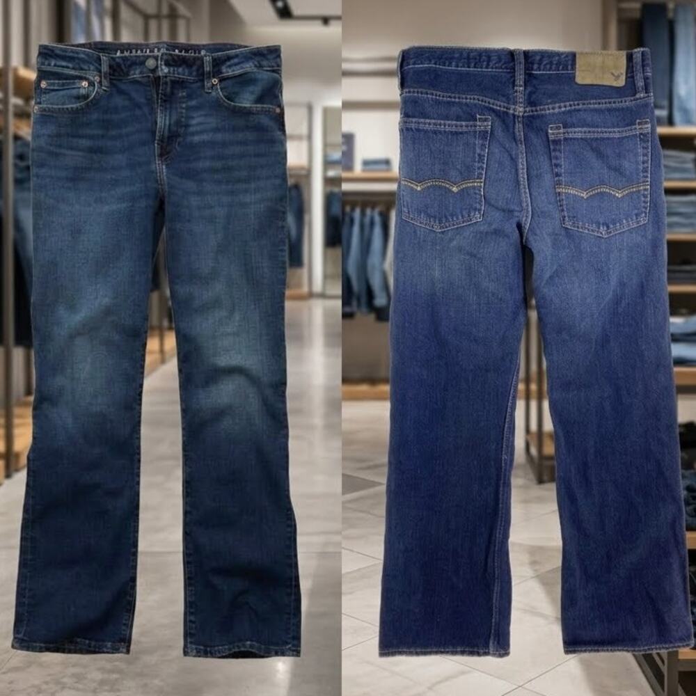 American Eagle Original Bootcut Stretch Jeans Actual Size Men's 30x29